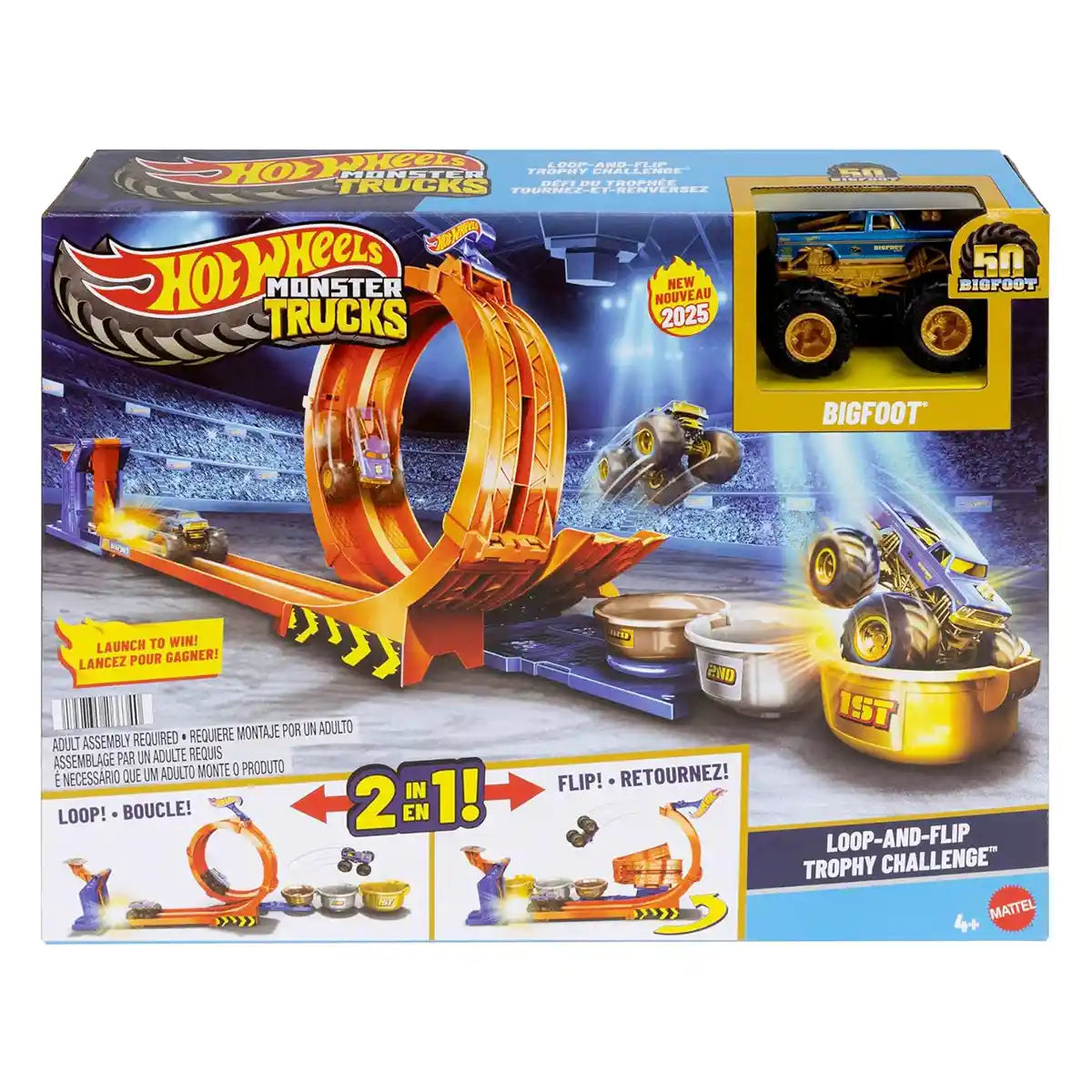 Hot Wheels Monster Trucks Loop & Flip Trophy Challenge - Kiddy Zone