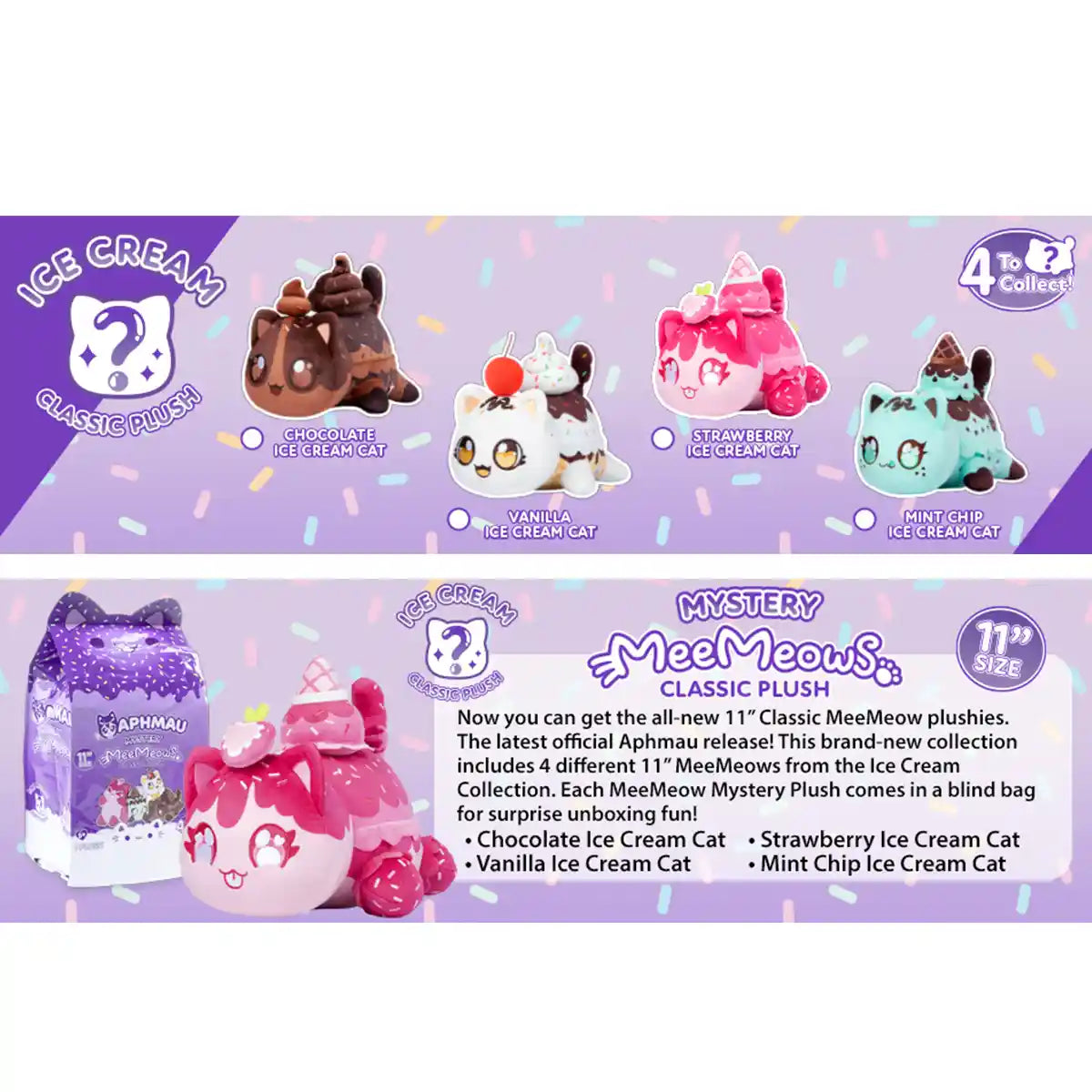 Aphmau Classic Mystery Plush Ice Cream A 11inch