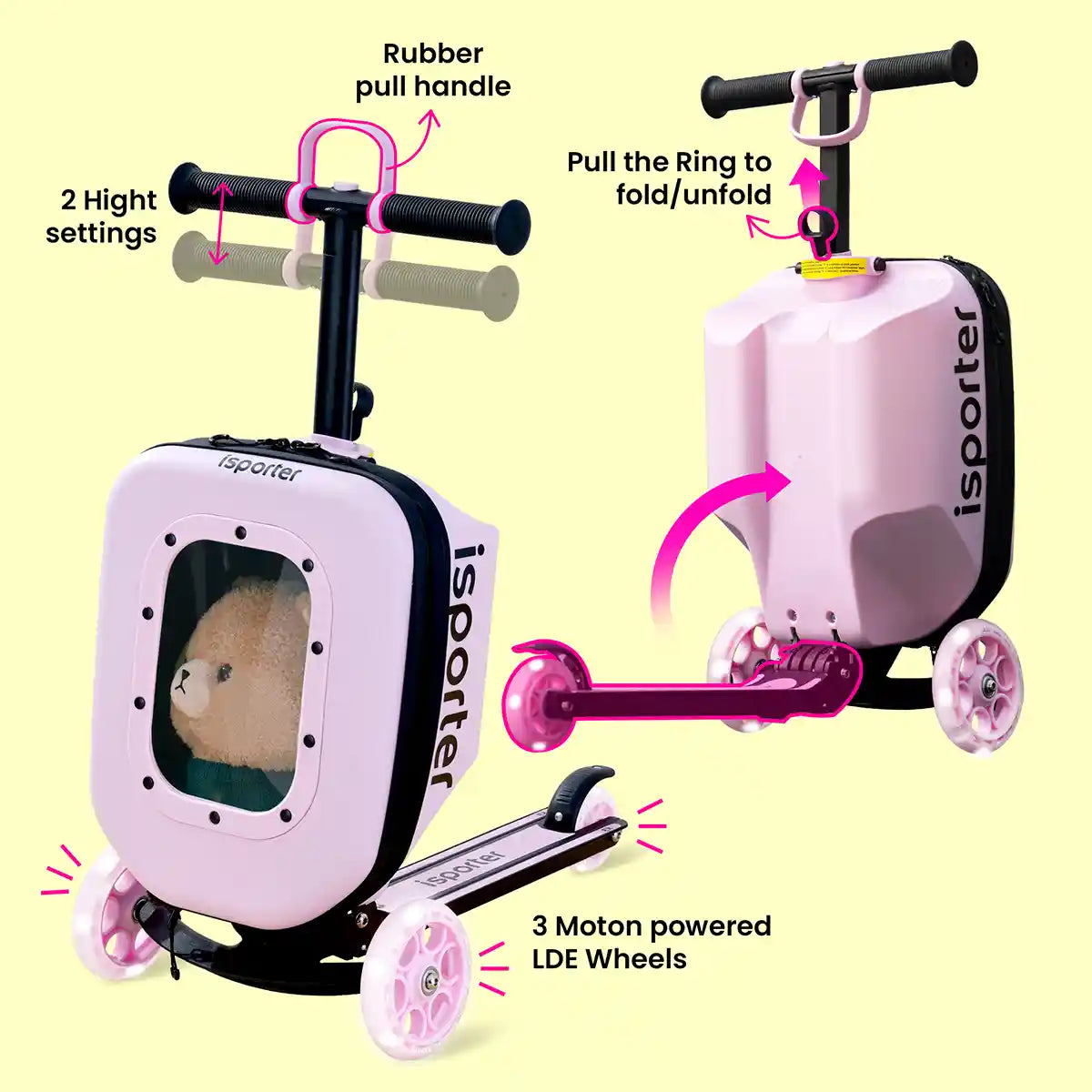 iSporter Luggage Scooter K3-Pink