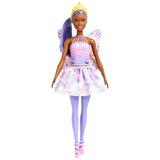 Barbie Dreamtopia Fairy Doll, Purple Hair & Star-Decorated Wings - Kiddy Zone