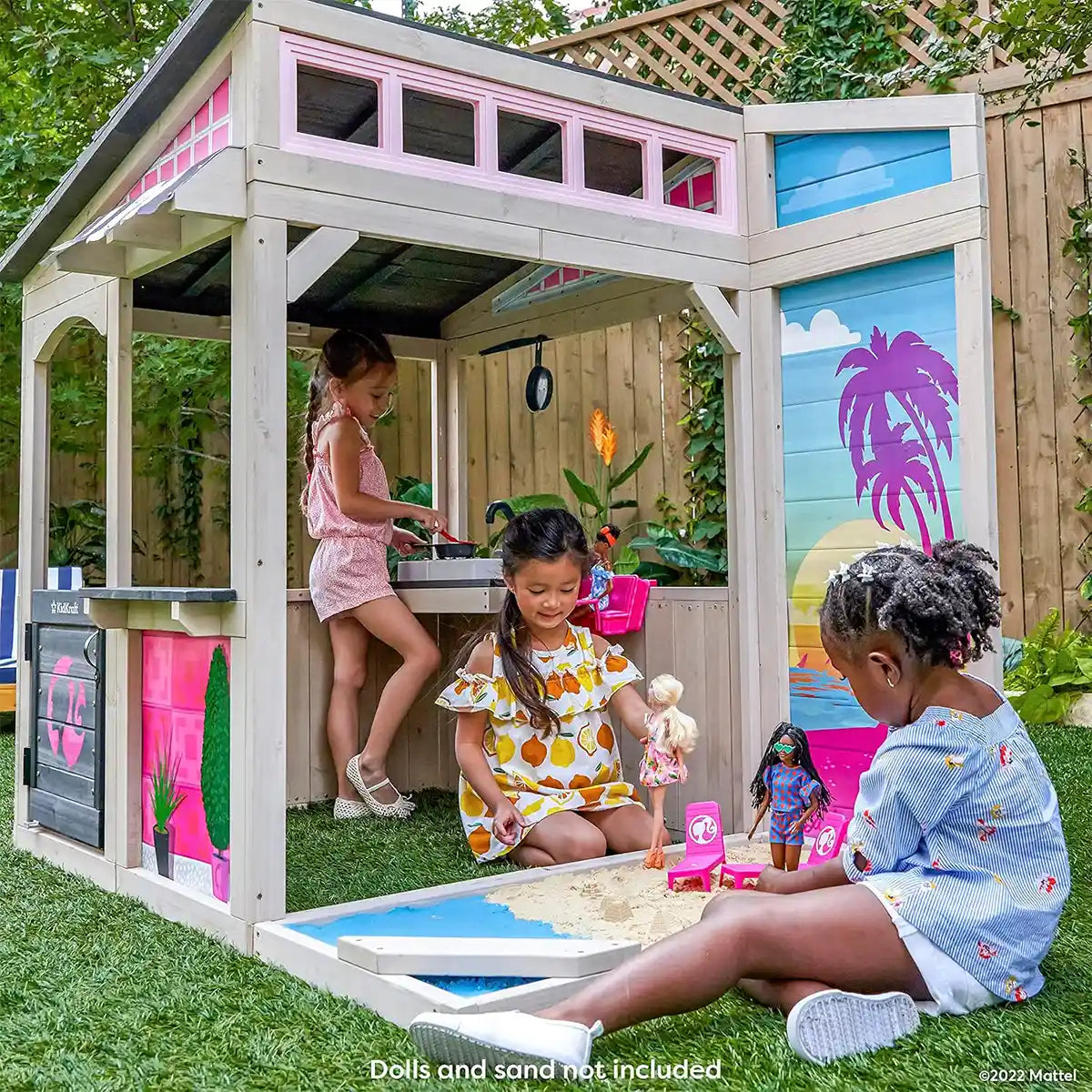 KidKraft Barbie Seaside Wooden Playhouse - Kiddy Zone