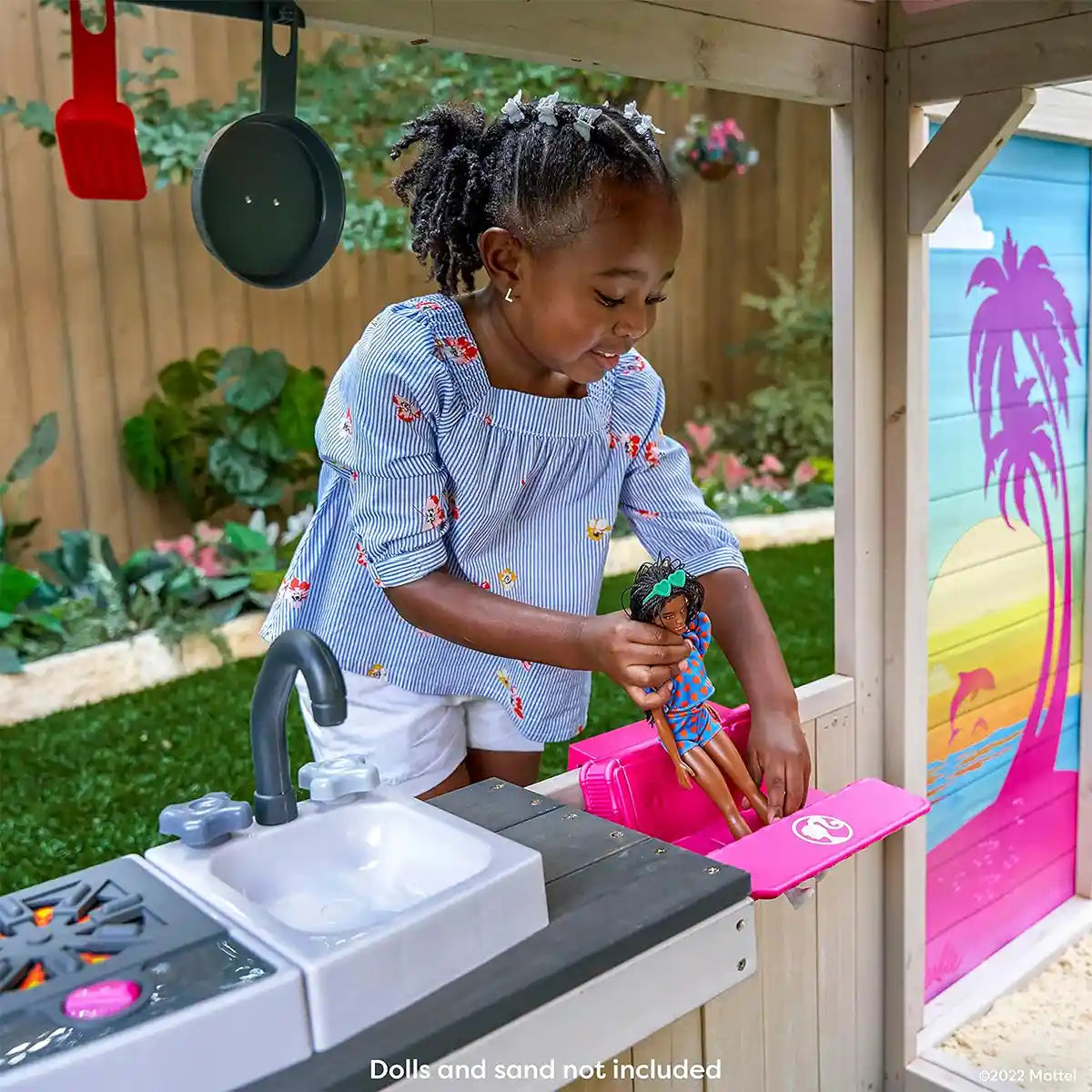 KidKraft Barbie Seaside Wooden Playhouse - Kiddy Zone