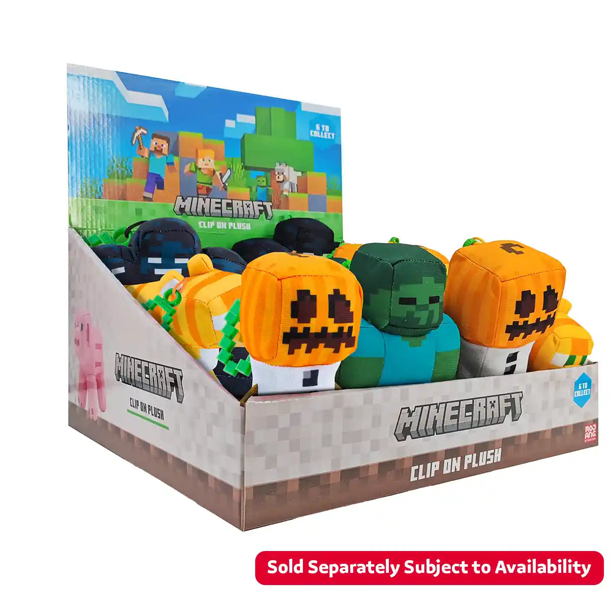 Minecraft Clip on Plush Asst. CDU