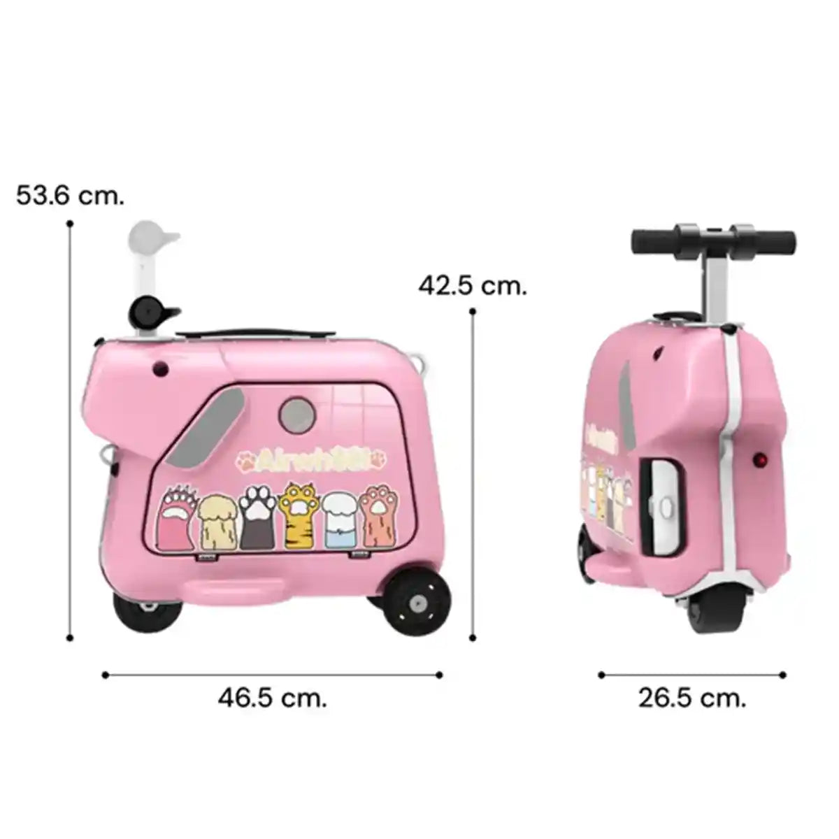 Airwheel SQ3 Blue, Fun Ride-On Suitcase with Lights & Music for Kids