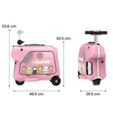 Airwheel SQ3 Blue, Fun Ride-On Suitcase with Lights & Music for Kids