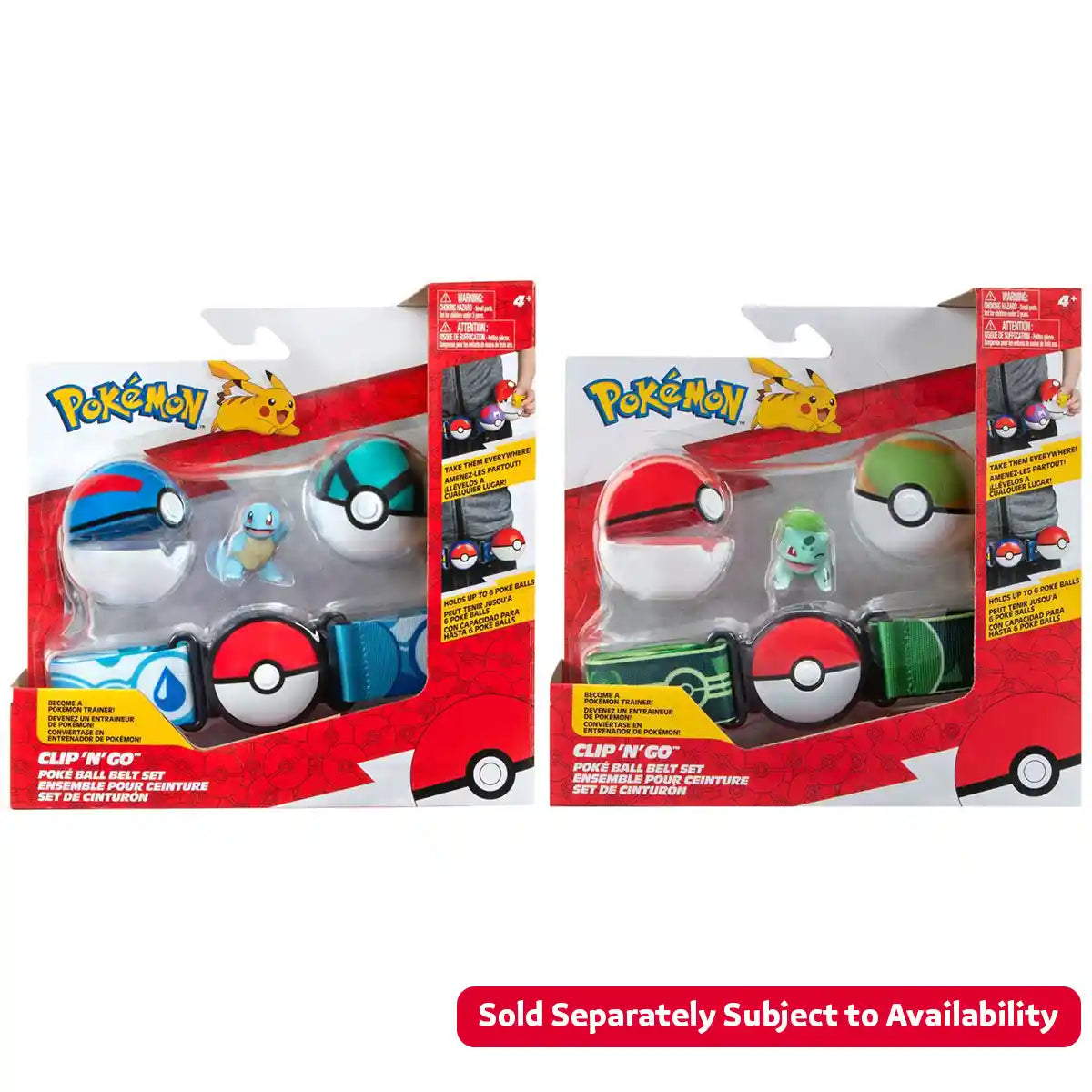 Pokemon Clip N Go Ball Belt Set 2asst
