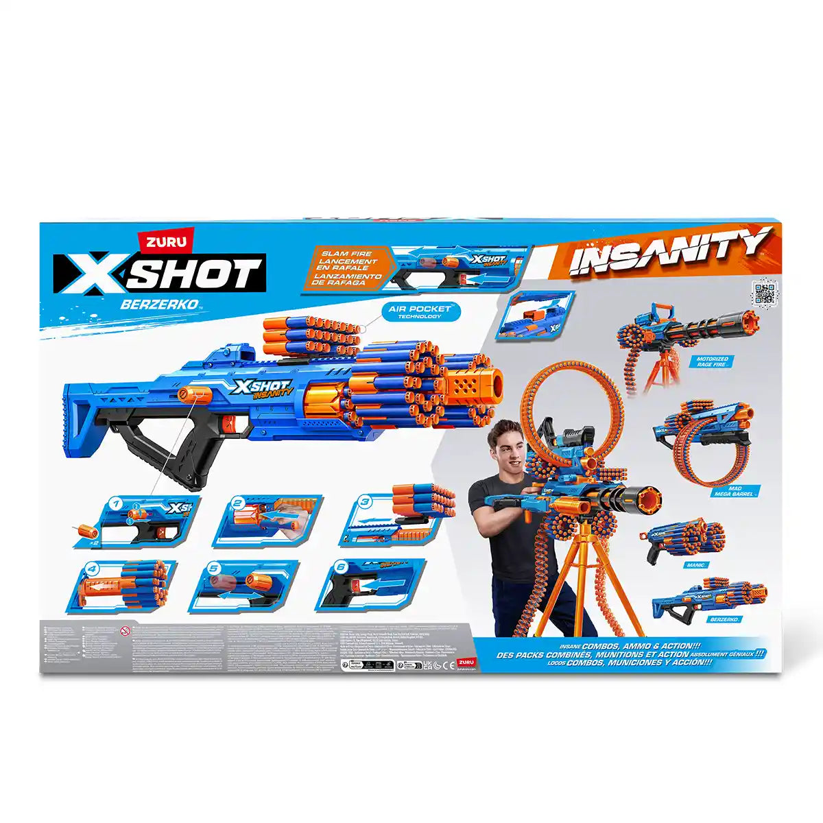 X-Shot Insanity Berzerko 8 Shot 2pk (96 Darts)