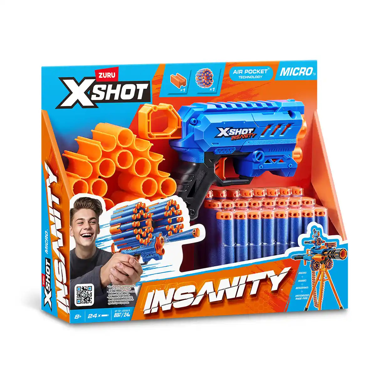 X-Shot Insanity Micro (24 Darts) - Kiddy Zone