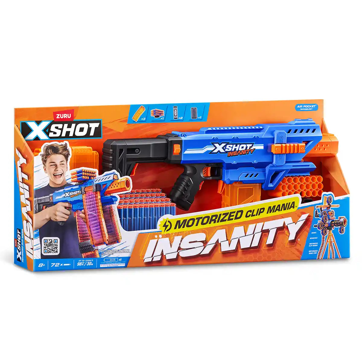X-Shot Isanity Motorised Clip Blaster