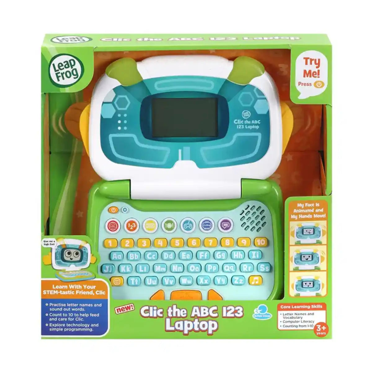 Leapfrog Clic the ABC, 123 Laptop - Green - Kiddy Zone