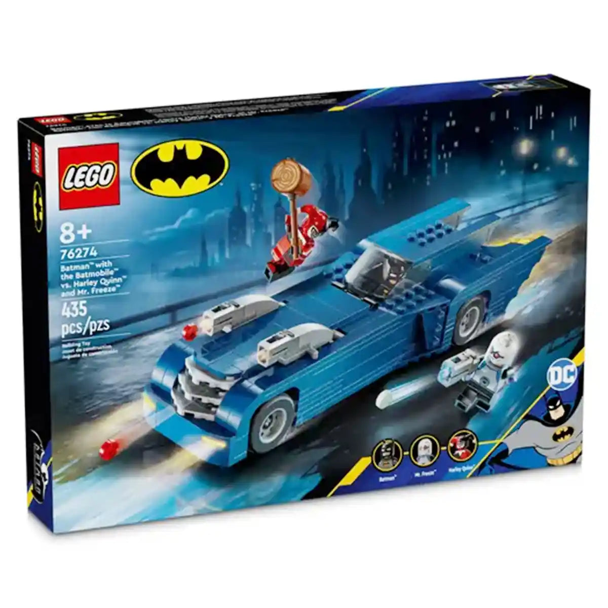 Lego Marvel Batman with the Batmobile vs. Harley Quinn and Mr. Freeze 76274