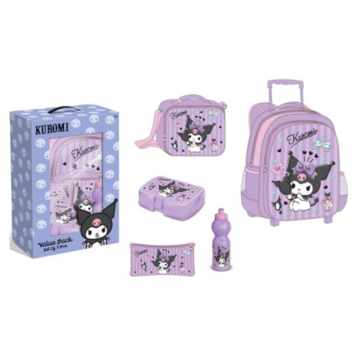 KUROMI 5 IN 1 VALUE PACK (16" TROLLEY BAG)