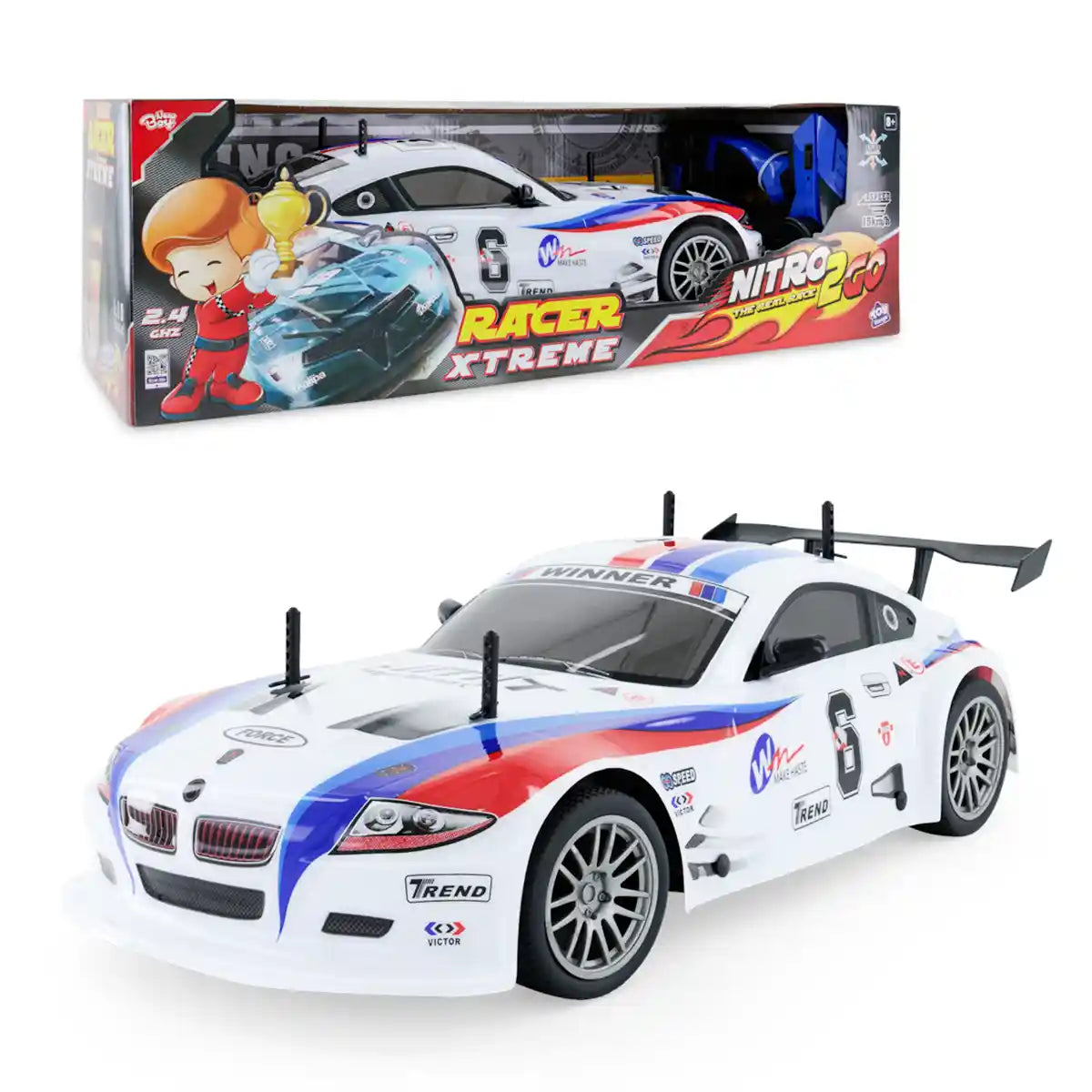 Nitro2Go RC Racer Xtreme (White)