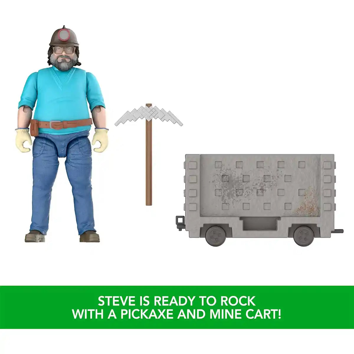 Minecraft Steve and Minecart