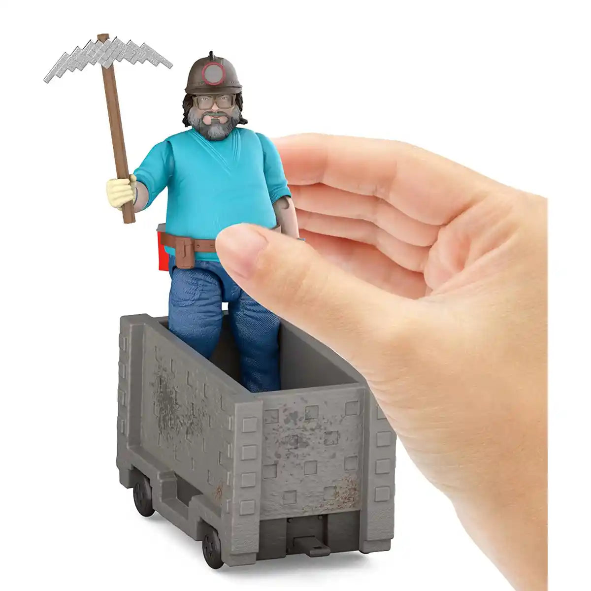 Minecraft Steve and Minecart