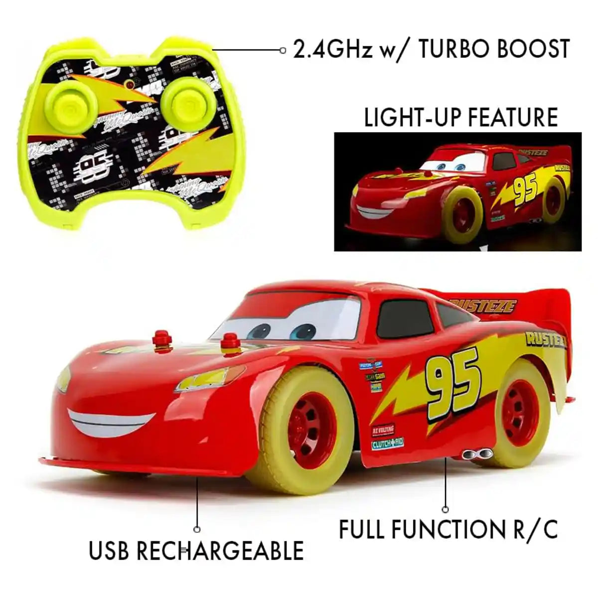 Rc Lightning Mcqueen Glow Racers 1:14