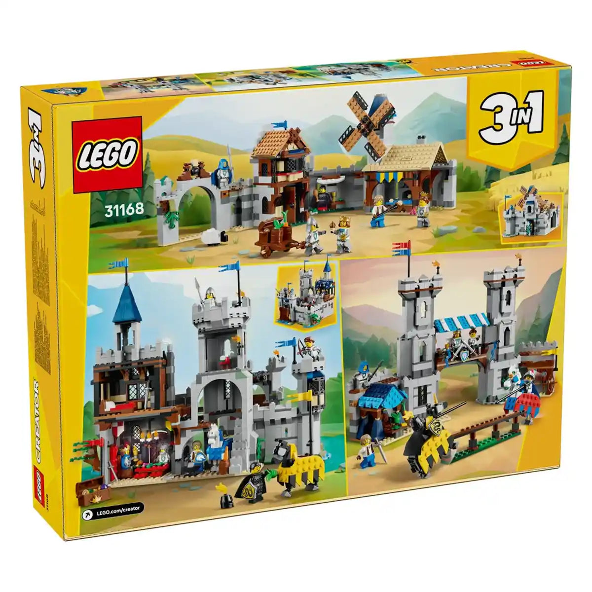 LEGO-Creator 3in1 31168 Medieval Horse Knight Castle