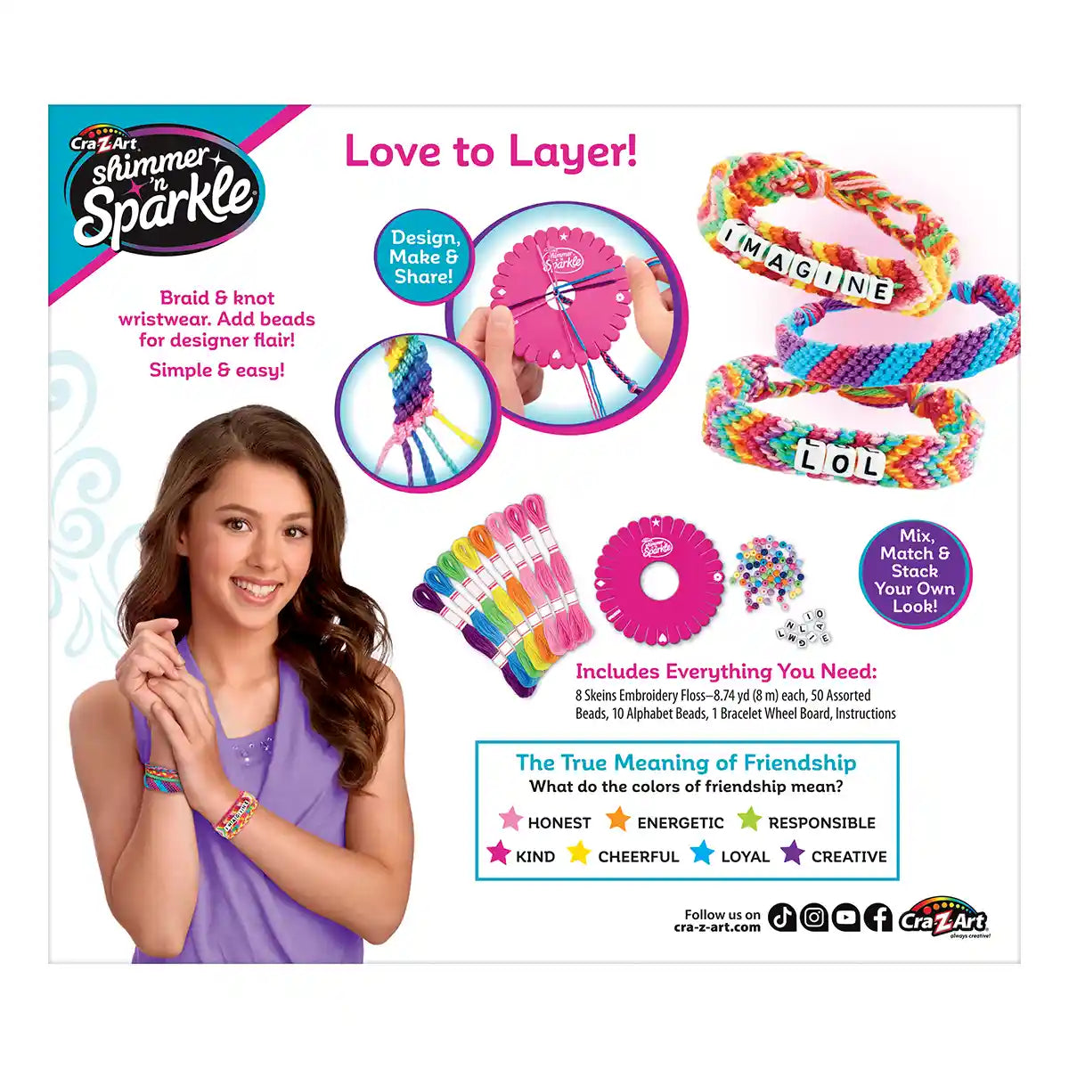 Shimmer n Sparkle A-Z Fashion Bead Bracelet