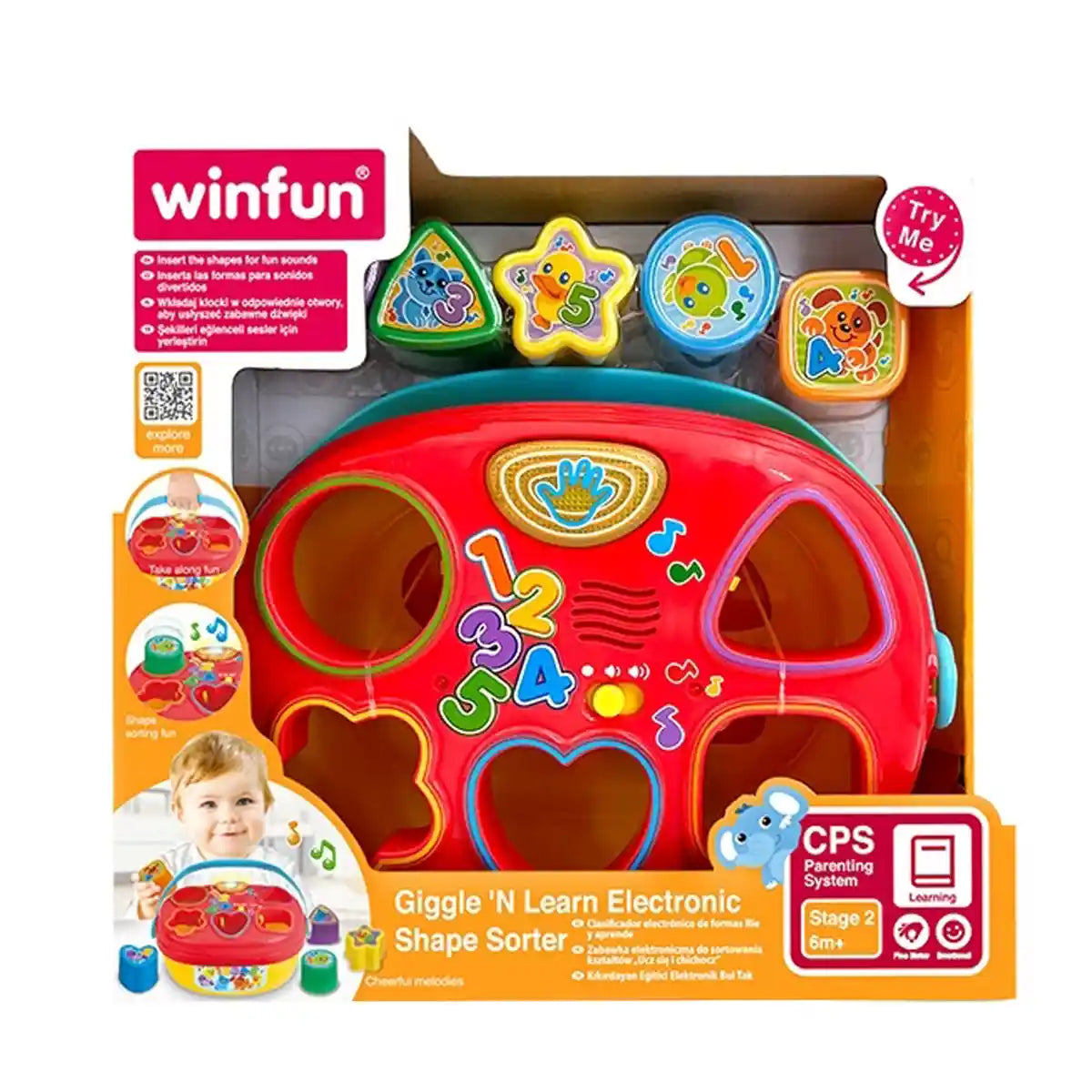 Winfun Giggle 'N Learn Electronic Shape Sorter - Kiddy Zone