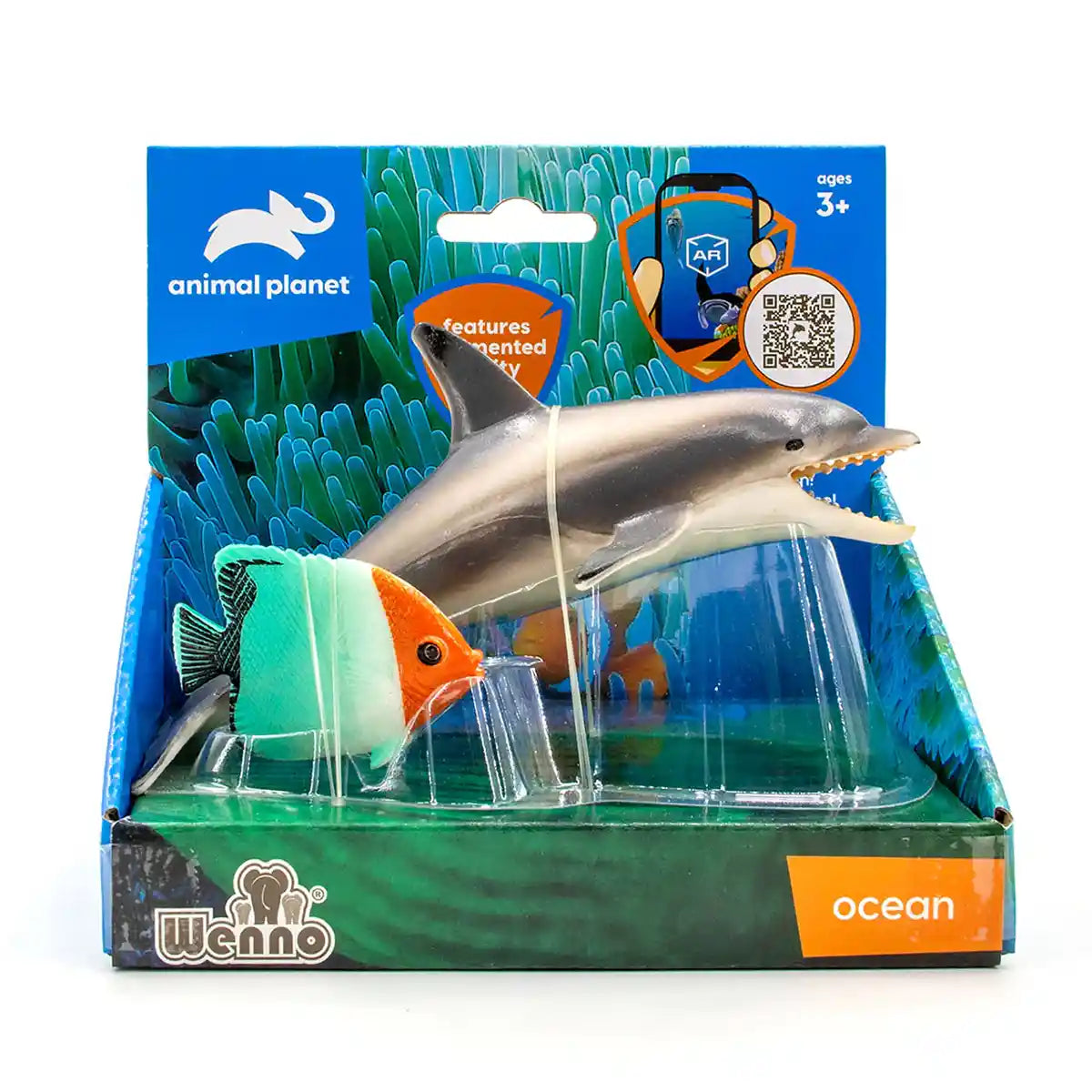2 Pcs Dolphin & Fish In Open Touch Box - Kiddy Zone