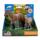 2 Pcs Horses In Open Touch Box - Kiddy Zone
