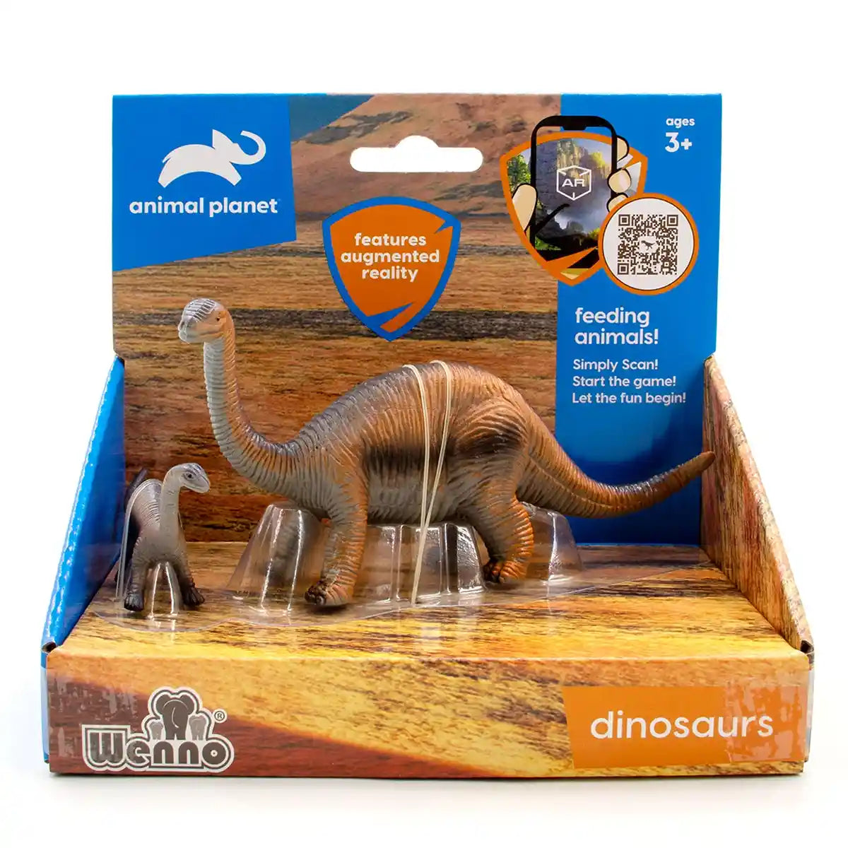 2 Pcs Diplodocus In Open Touch Box - Kiddy Zone