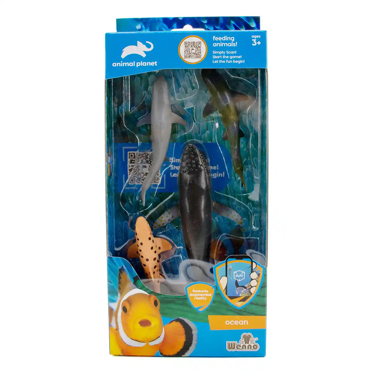 4 Pcs Ocean Animal In Window Box - Kiddy Zone