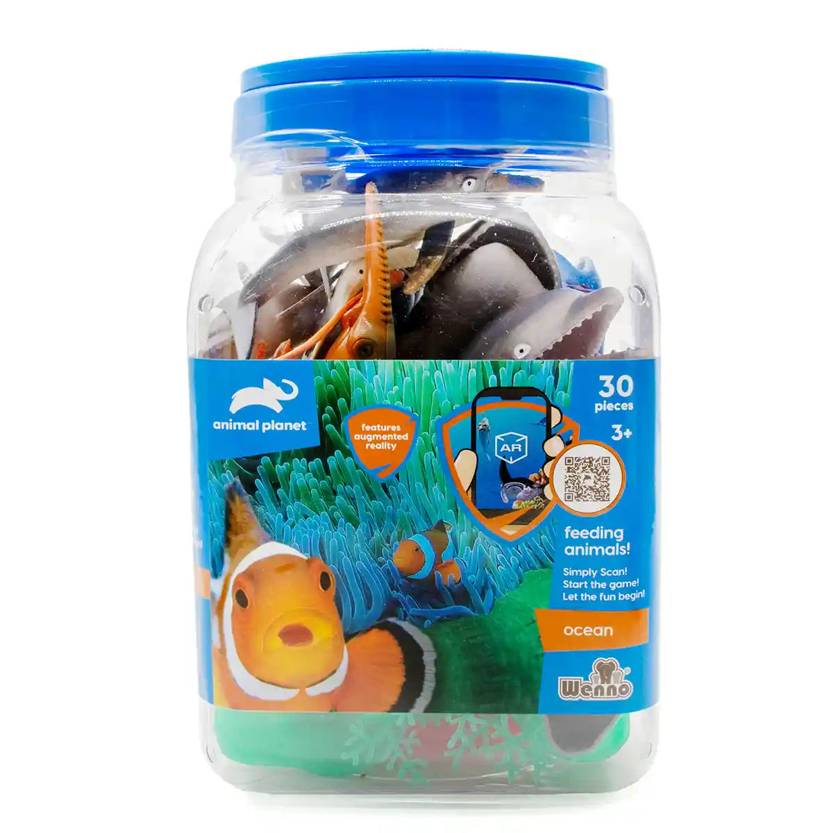 30 Pcs Ocean Animal Playset In 3.2L Bucket - Kiddy Zone