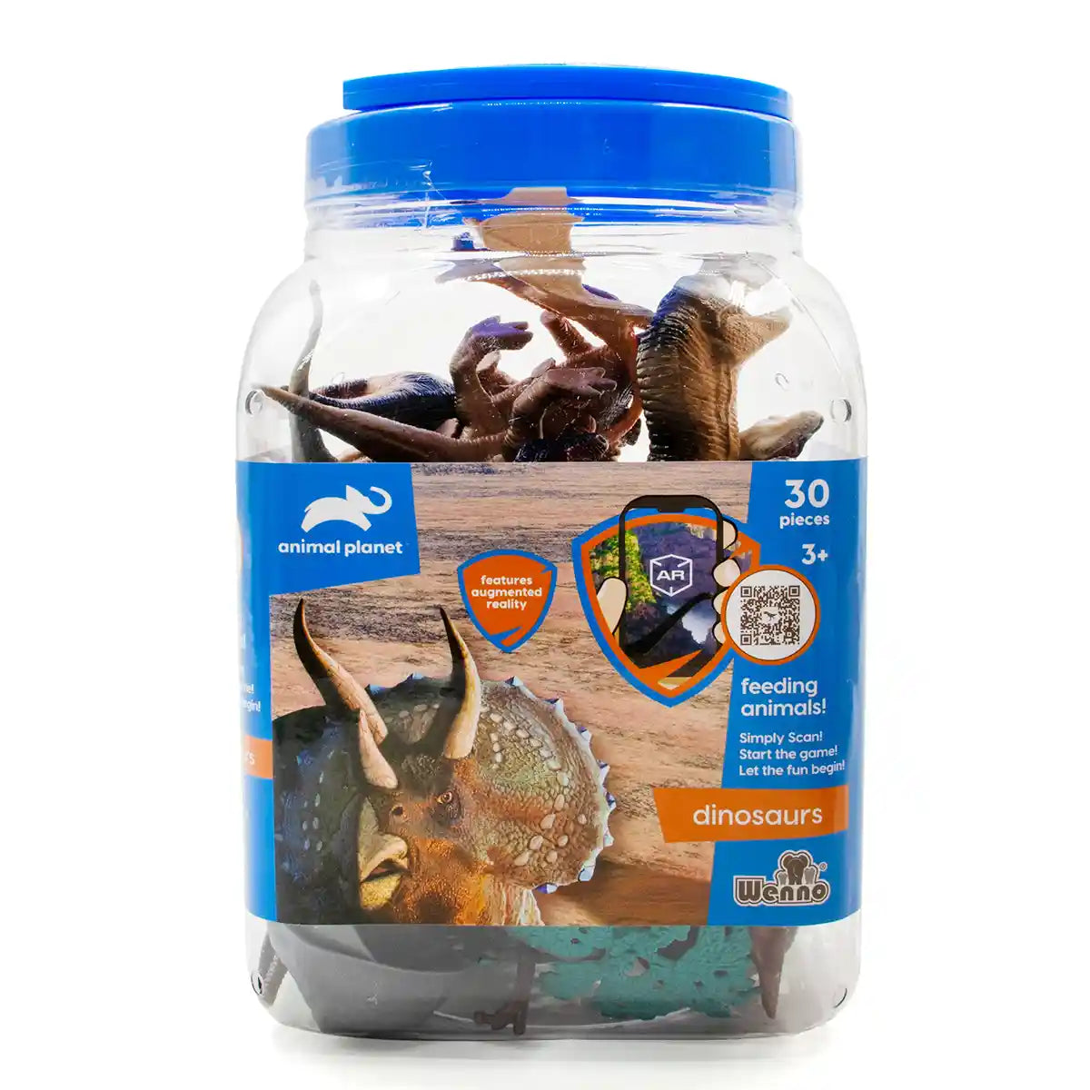 30 Pcs Dinosaur Playset In 3.2L Bucket - Kiddy Zone