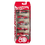 Hot Wheels Basic Car Mattel 80th 5-Pack - Kiddy Zone