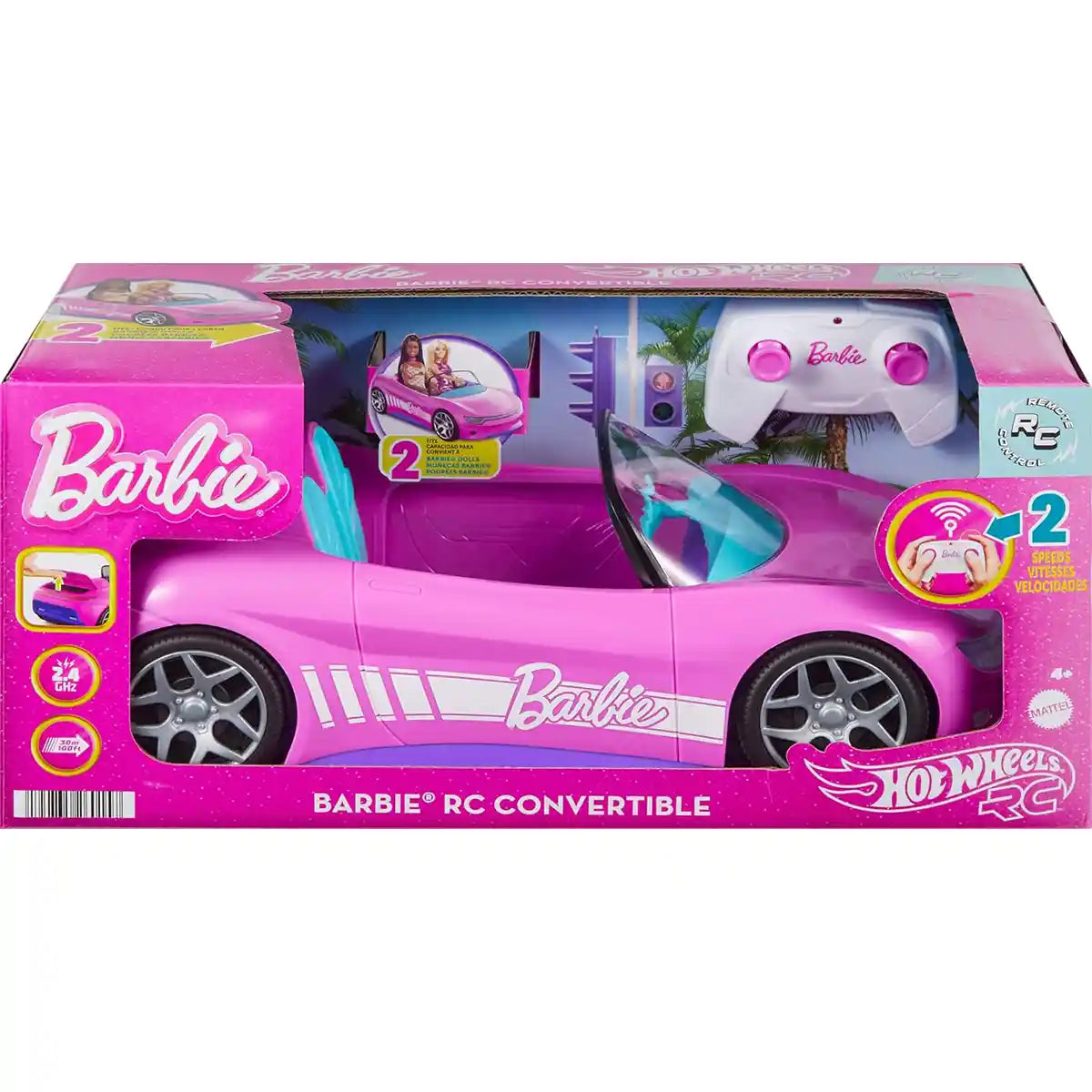 Hot Wheels R/C Barbie Pink Convertible