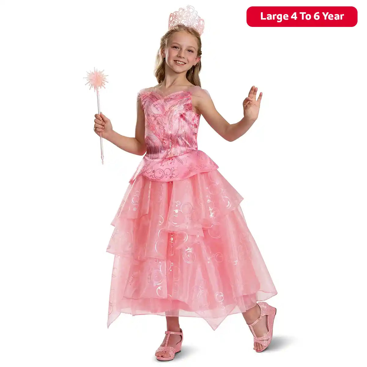 Nbc Universal Wicked Glinda Pink Dress Deluxe (4-6) - Kiddy Zone