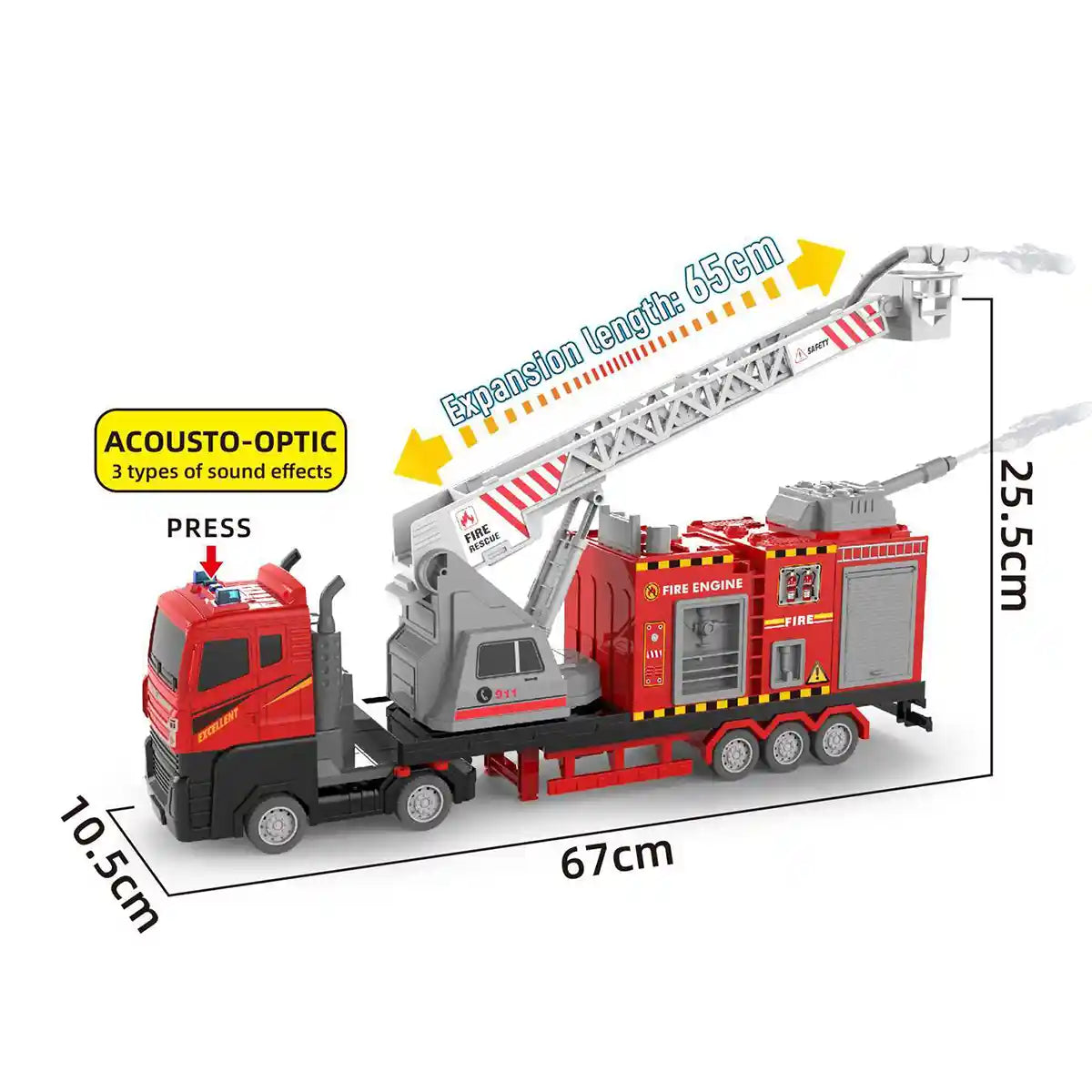 2-in-1 Big Fire Truck 3YRS+