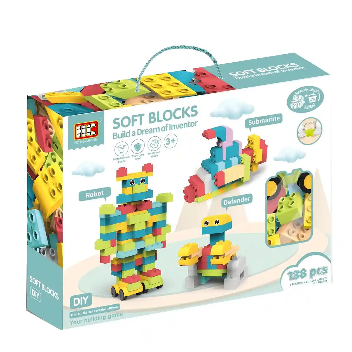 DIY Soft building blocks 138PCS 3YRS+ - Kiddy Zone
