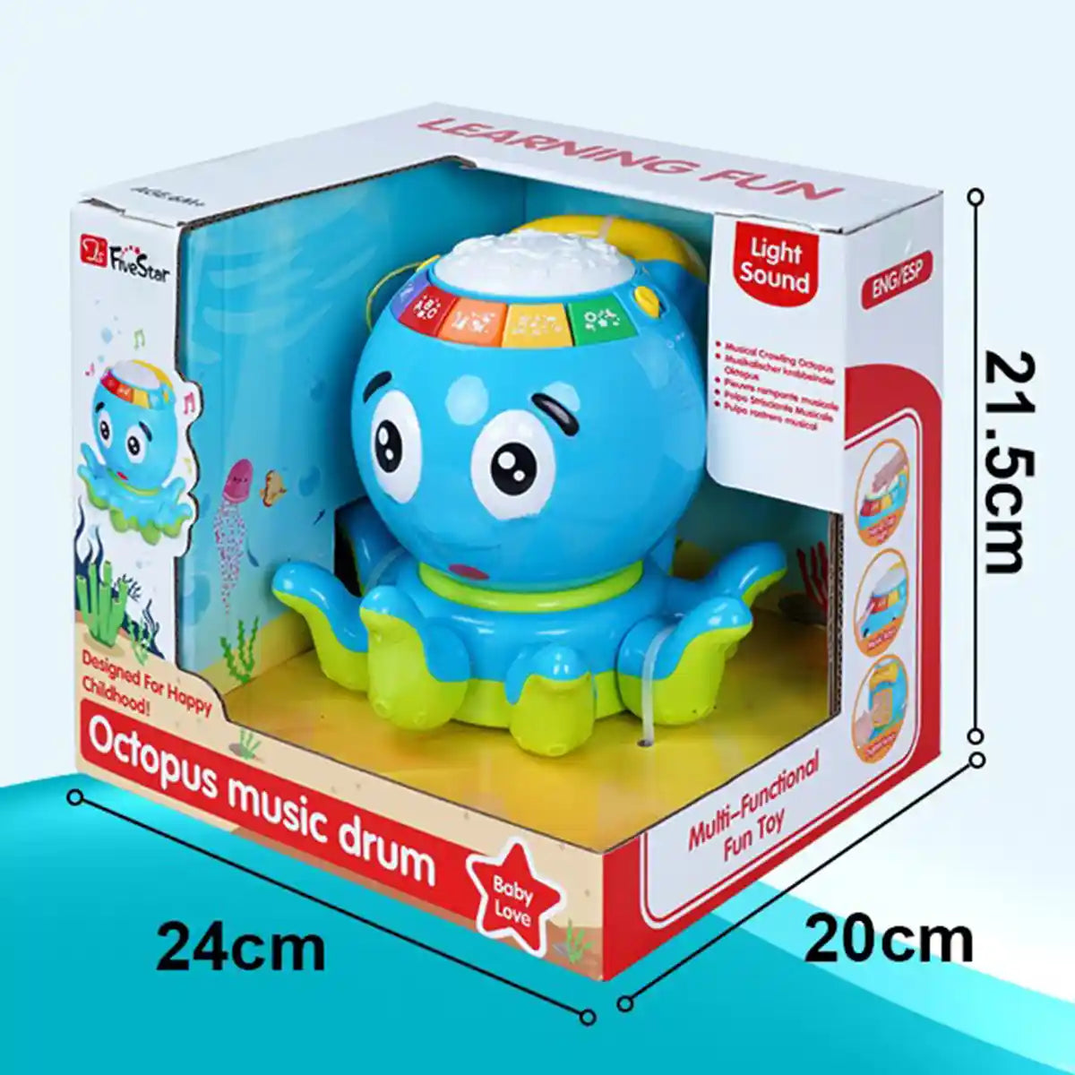 Fivestar Five Star Octopus Music Drum 3yrs+
