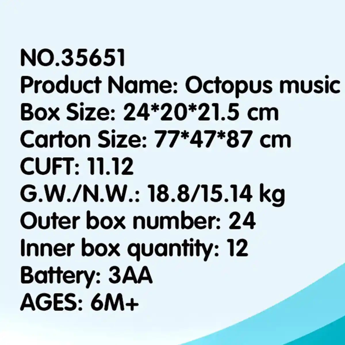 Fivestar Five Star Octopus Music Drum 3yrs+