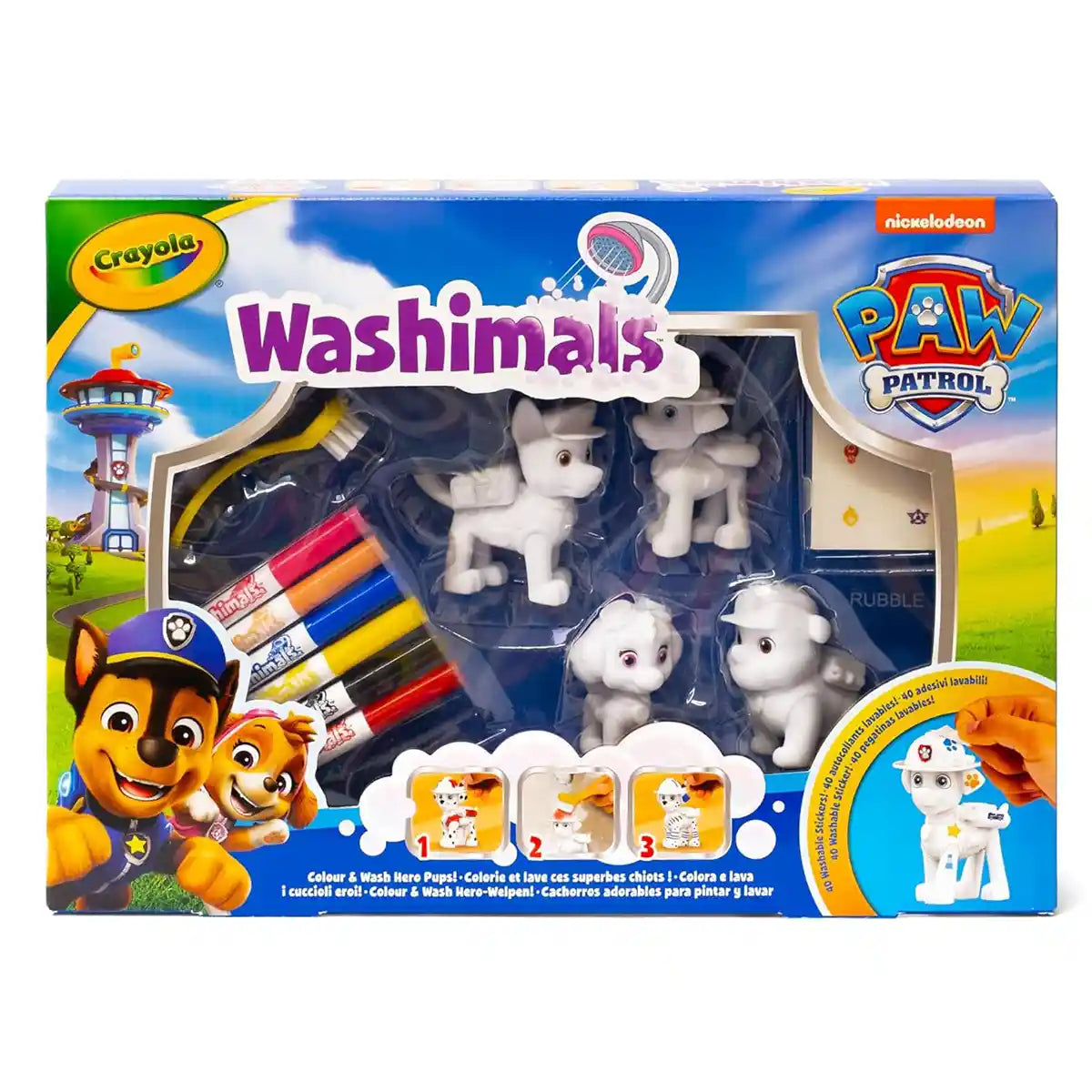 Washimals باو باترول 4ct With Stickers Decals