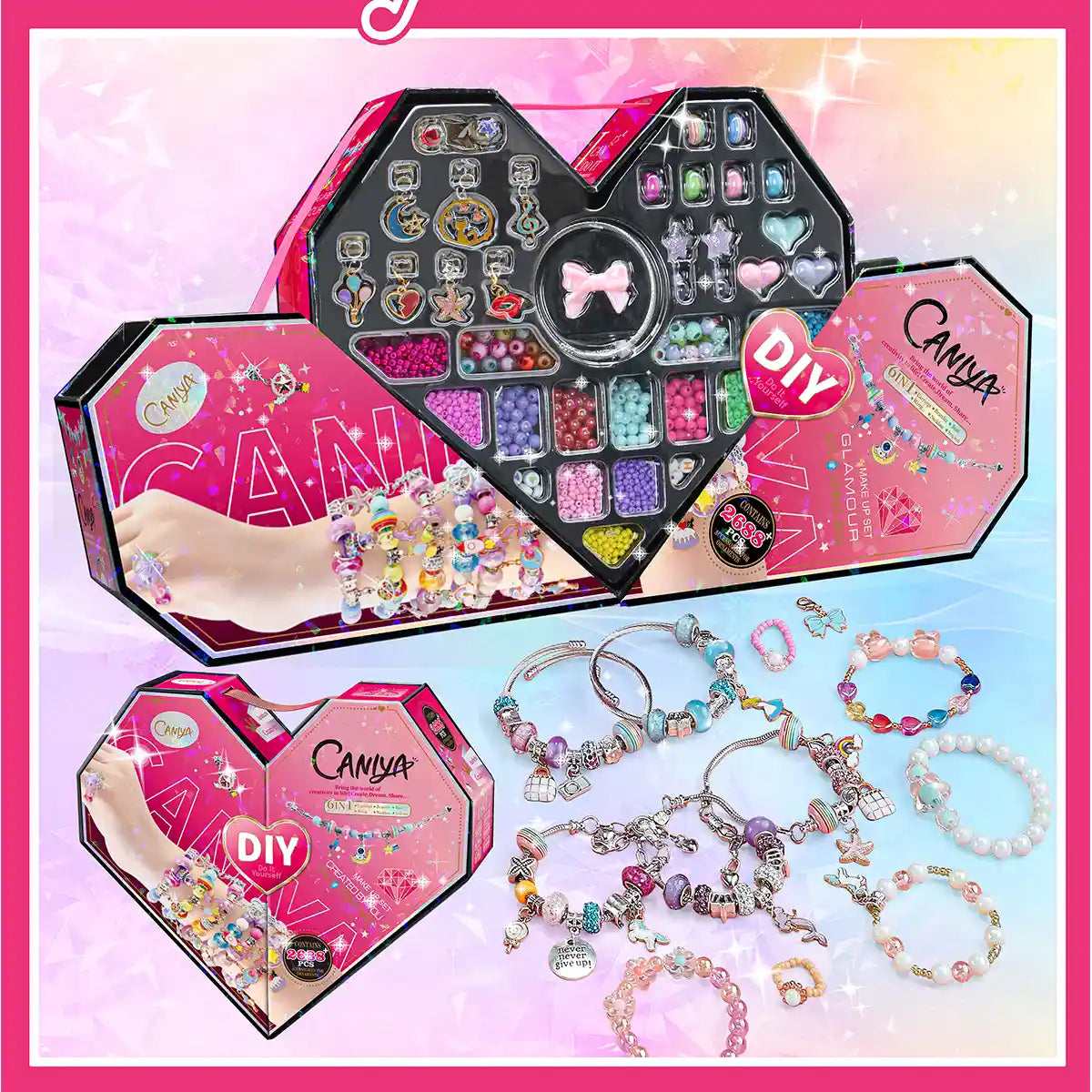 Caniya Diy Jewelry Box Heart-Shaped 6in1 yrs6+