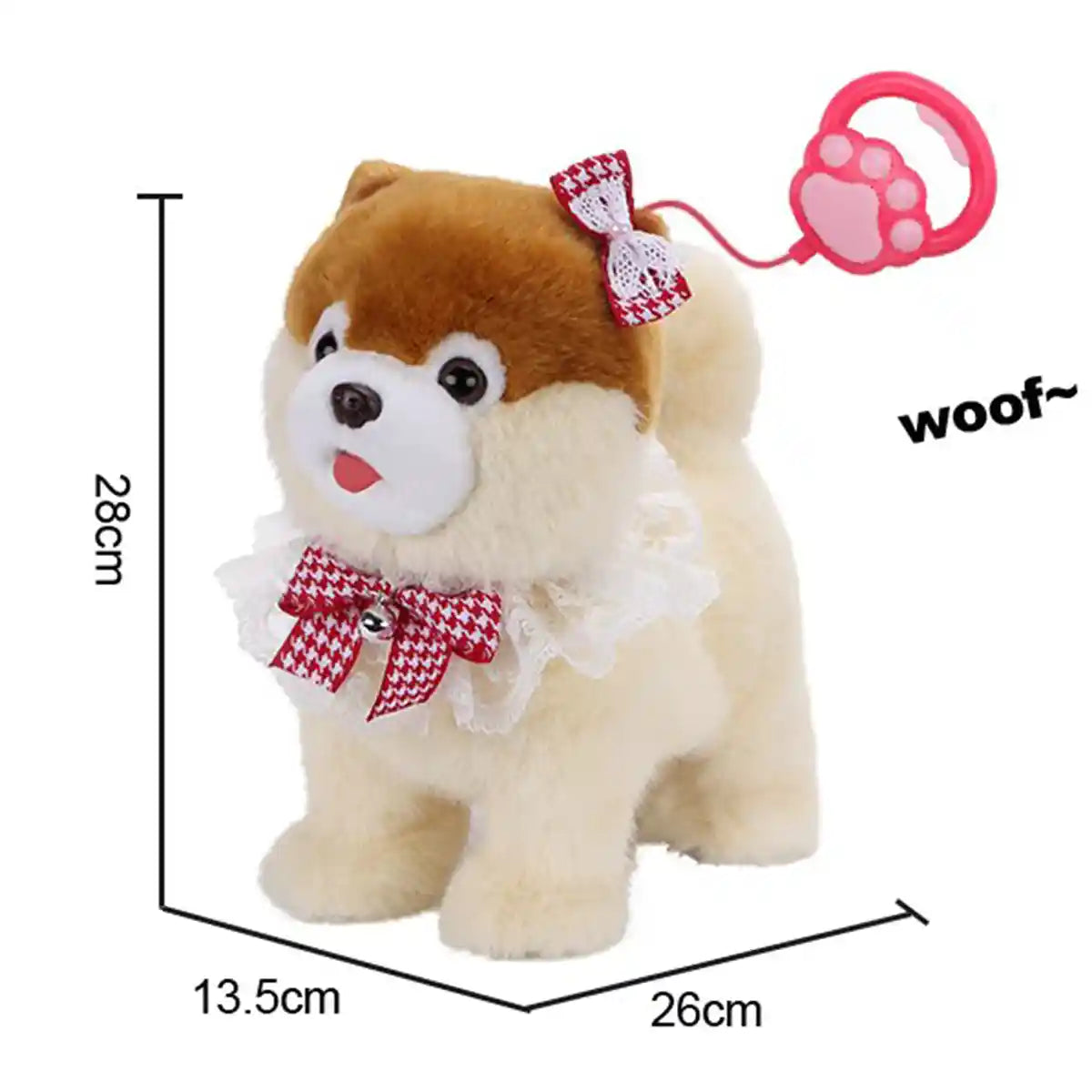 Interactive Plush Dog Puppy Toy With Bottle & Leash 3yrs+