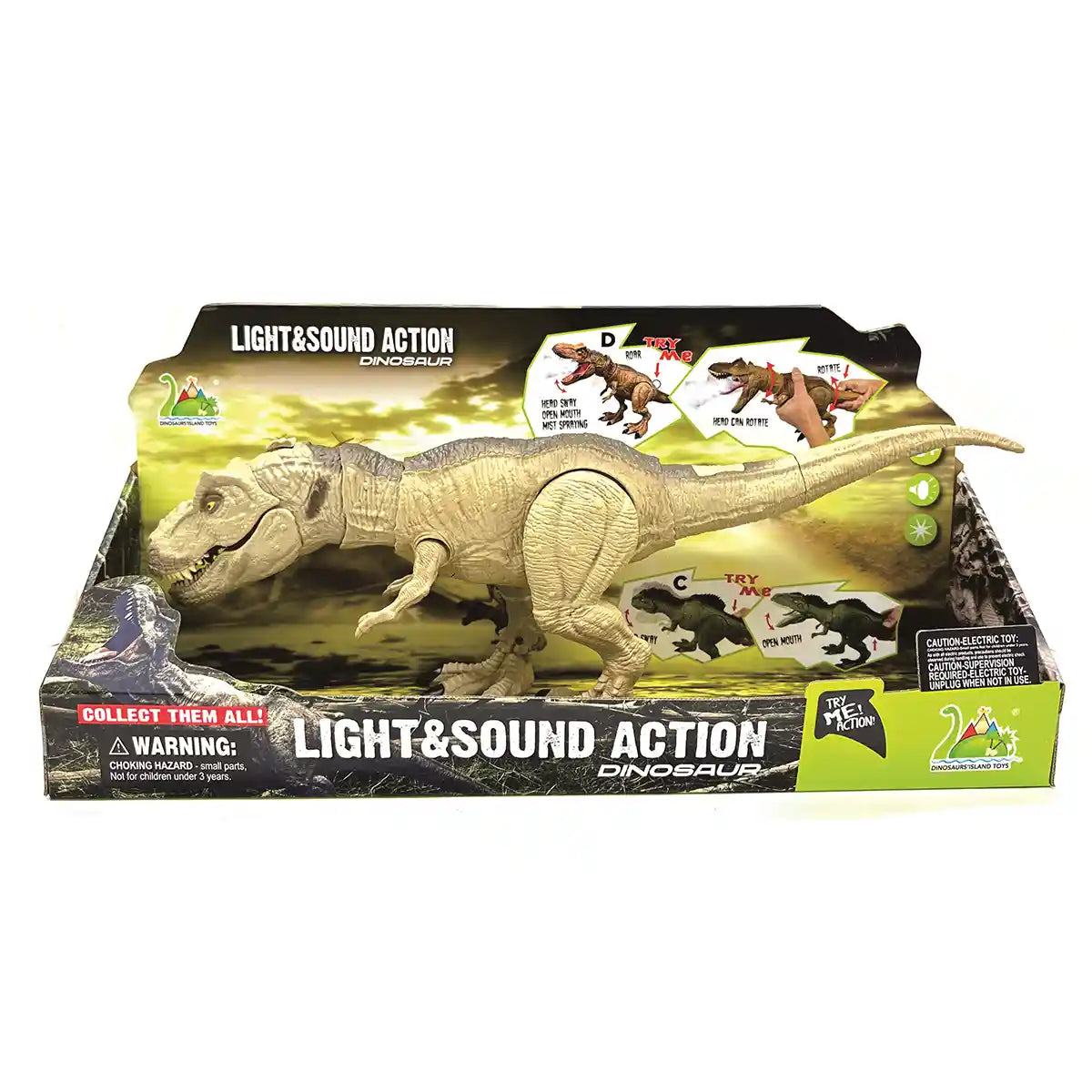 Brown Dinosaur With Light & Sound 3yrs+