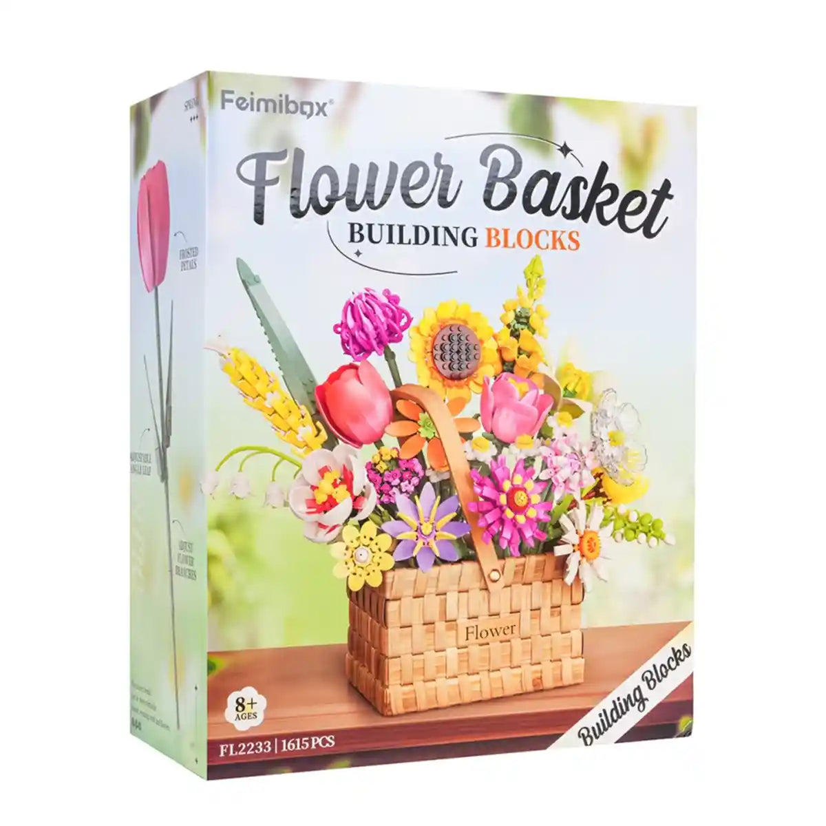 1615pcs Building Block Flower Basket 8yrs+