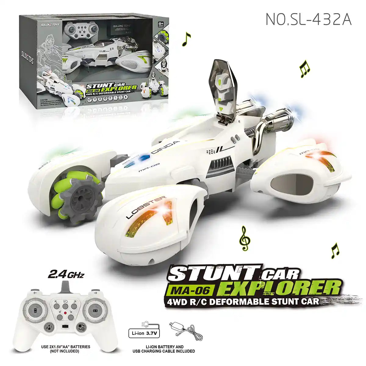 R/C 1:14 Deformable Stunt Car 8yrs+