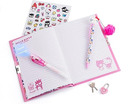 HELLO KITTY SECRET NOTEBOOK WITH LIGHT - Kiddy Zone