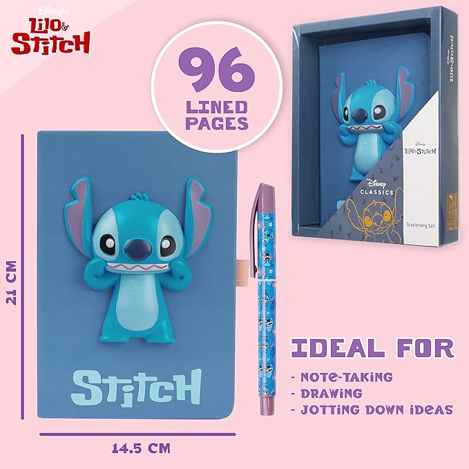 STITCH SECRET NOTEBOOK WITH LIGHT - Kiddy Zone