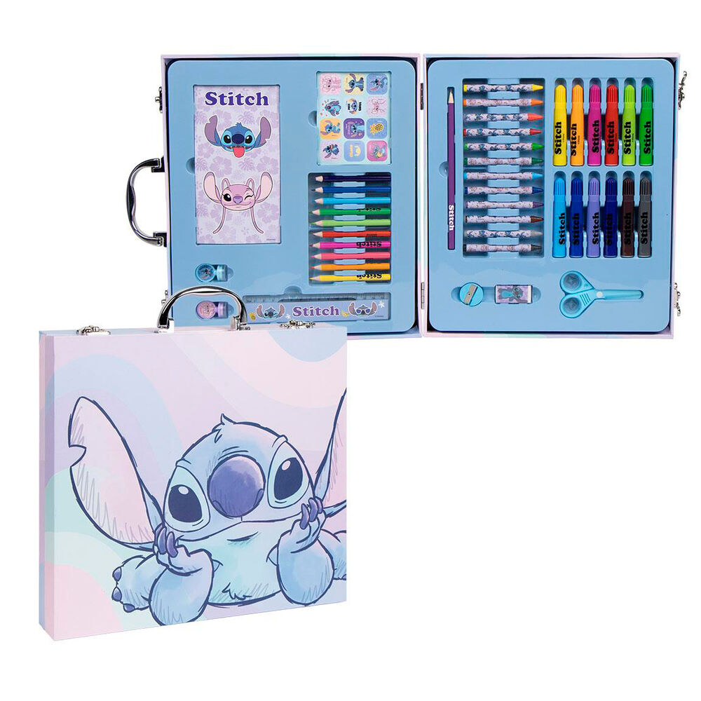 STITCH COLORING SET WITH METAL PENCIL CASE