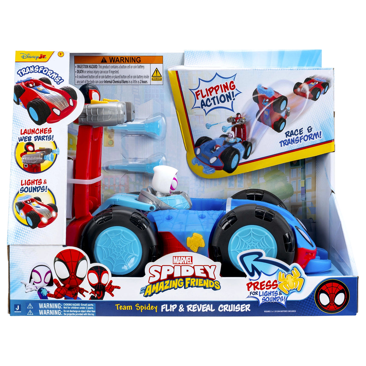 SPIDEY N FRIENDS VEHCLE DLX FLIP CRUISER