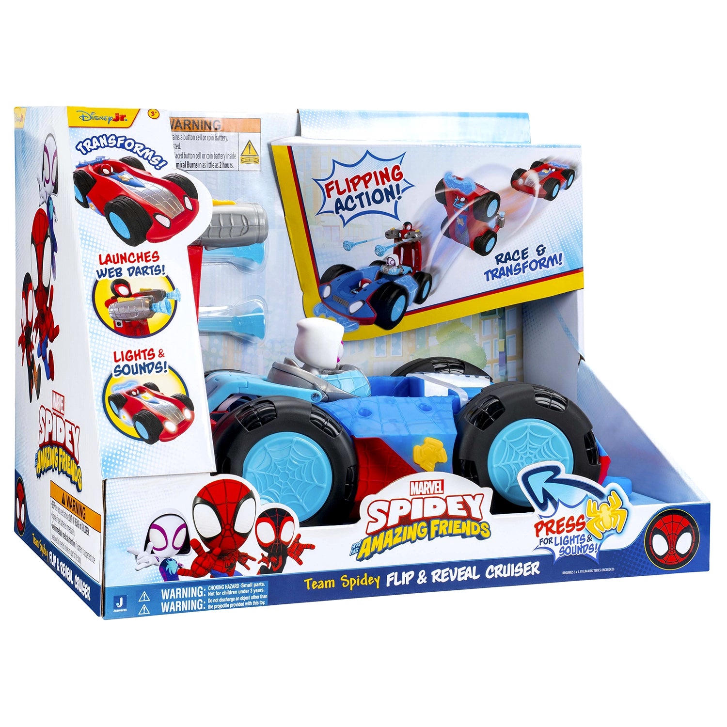 SPIDEY N FRIENDS VEHCLE DLX FLIP CRUISER
