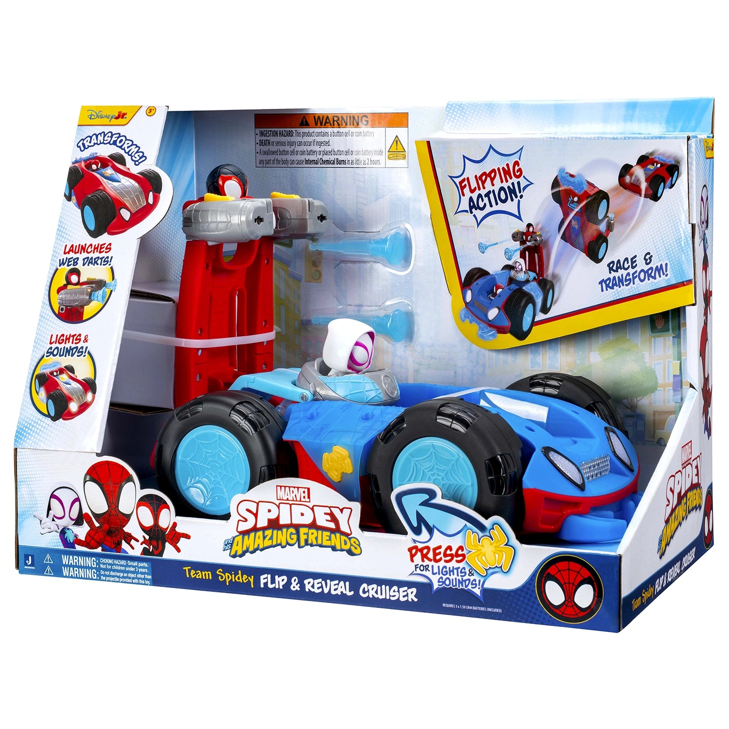 SPIDEY N FRIENDS VEHCLE DLX FLIP CRUISER