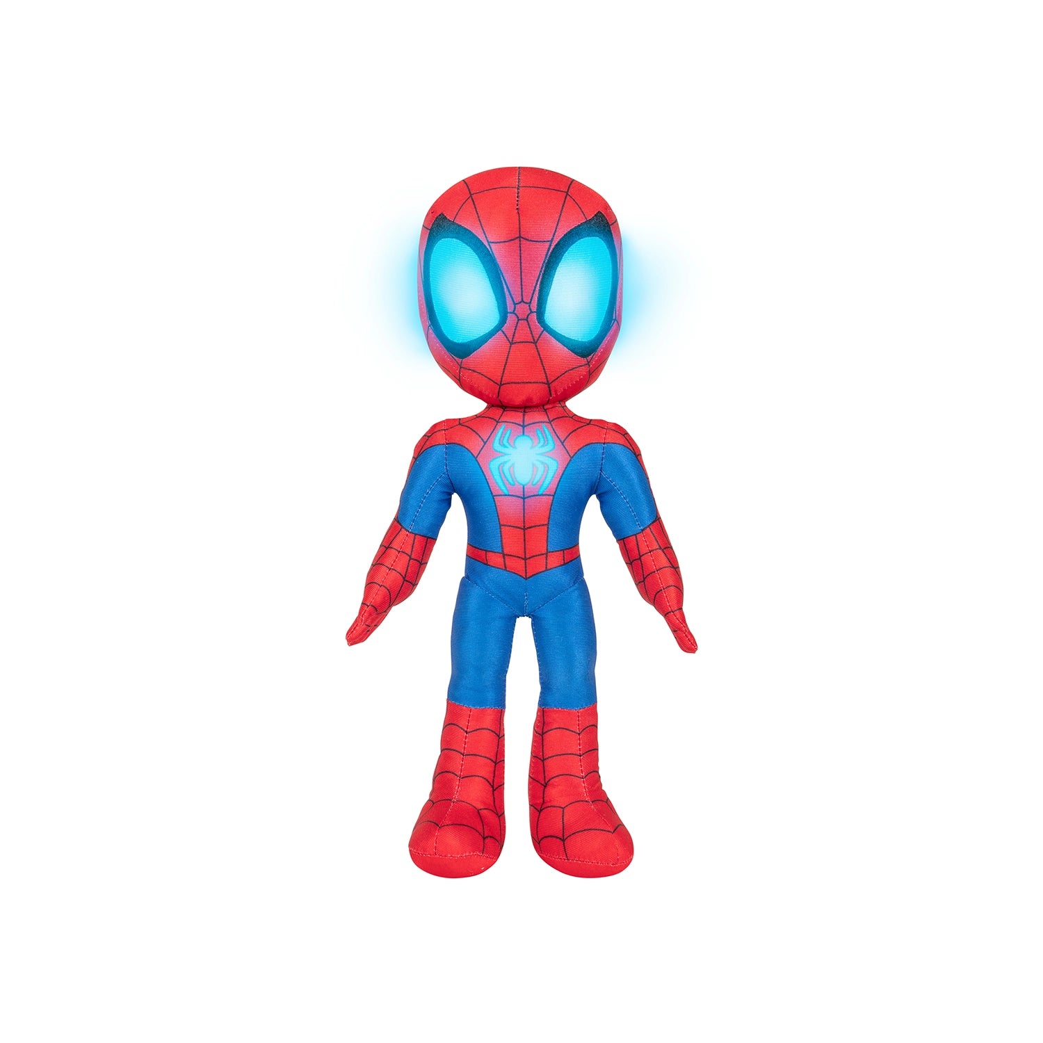 SPIDEY N FRIENDS FEAT PLUSH GLOW WEB B/O