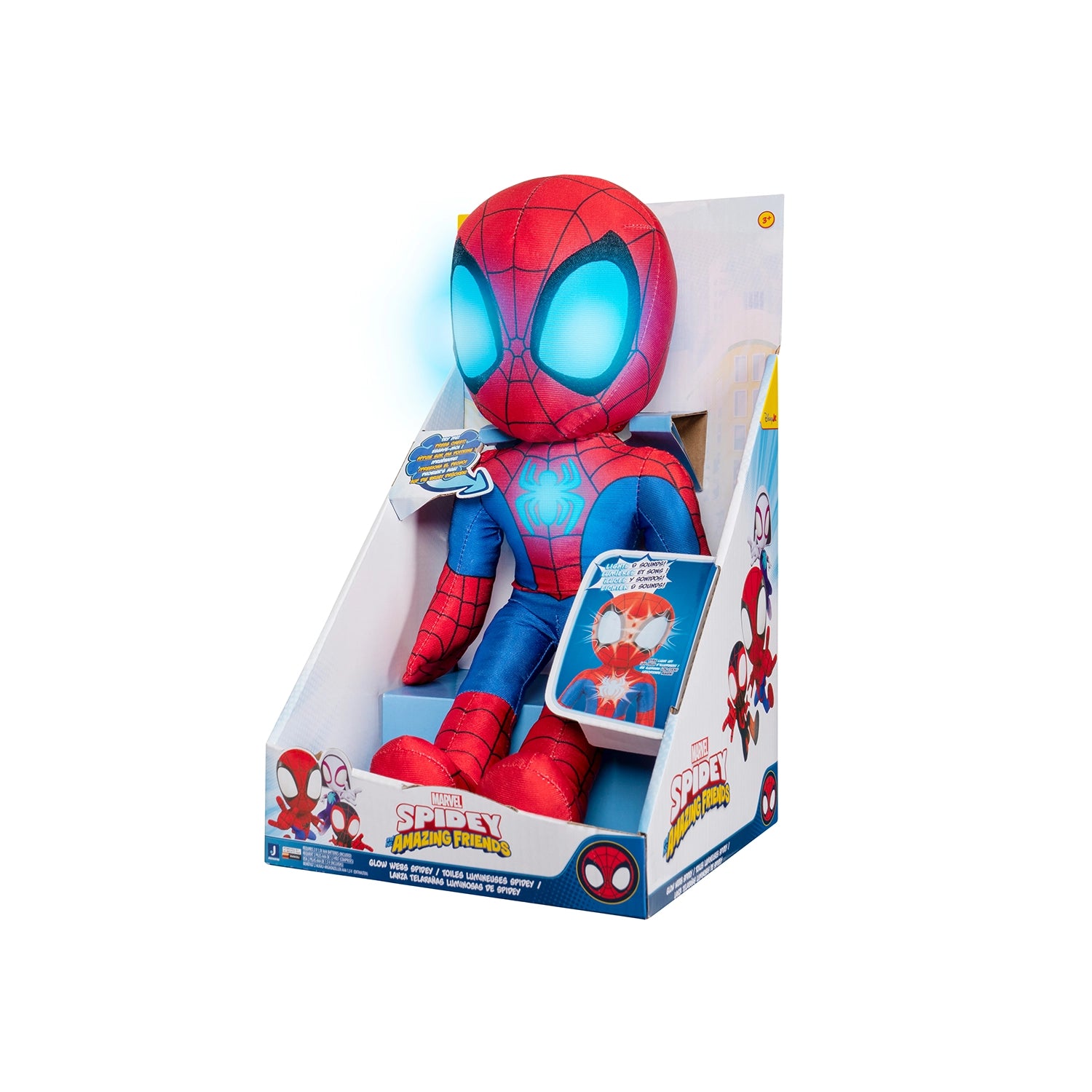 SPIDEY N FRIENDS FEAT PLUSH GLOW WEB B/O